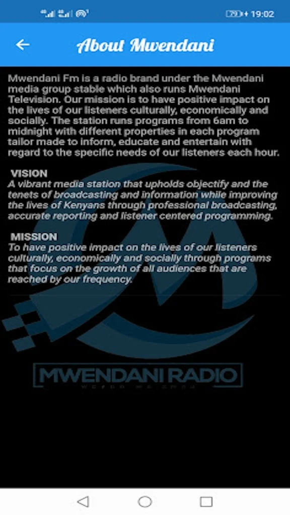 Mwendani FM screenshot